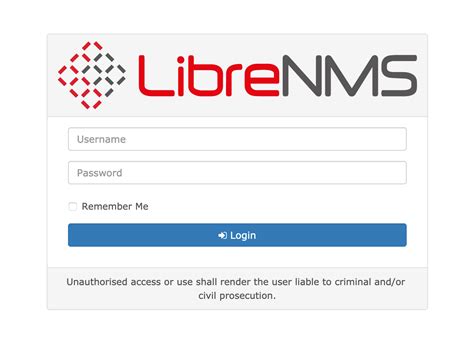 Now let's enter a password and do the other basic config. . Librenms default login